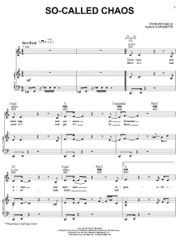 page one of So-Called Chaos (Piano, Vocal & Guitar Chords (Right-Hand Melody))