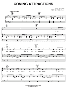 page one of Coming Attractions (Piano, Vocal & Guitar Chords (Right-Hand Melody))