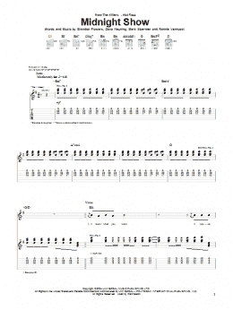 page one of Midnight Show (Guitar Tab)