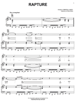 page one of Rapture (Piano, Vocal & Guitar Chords (Right-Hand Melody))