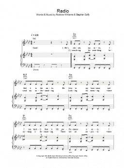 page one of Radio (Piano, Vocal & Guitar Chords)