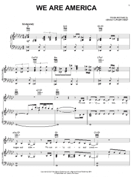 page one of We Are America (Piano, Vocal & Guitar Chords (Right-Hand Melody))