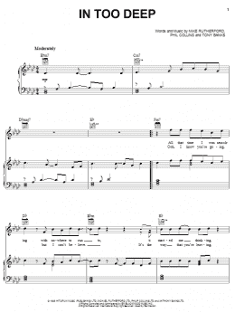 page one of In Too Deep (Piano, Vocal & Guitar Chords (Right-Hand Melody))