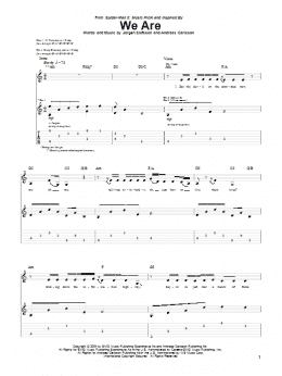 page one of We Are (Guitar Tab)