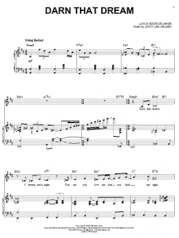 page one of Darn That Dream (Piano, Vocal & Guitar Chords (Right-Hand Melody))
