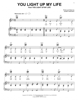 page one of You Light Up My Life (Piano, Vocal & Guitar Chords (Right-Hand Melody))