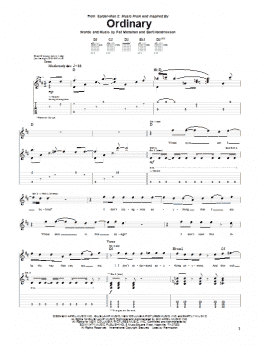 page one of Ordinary (Guitar Tab)