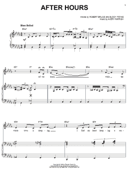 page one of After Hours (Piano & Vocal)