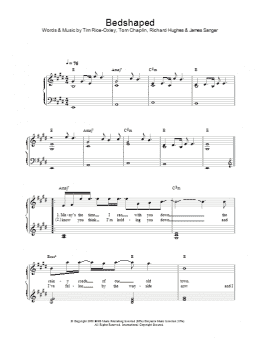 page one of Bedshaped (Piano Solo)