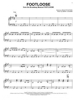 page one of Footloose (Piano, Vocal & Guitar Chords (Right-Hand Melody))