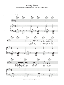 page one of Killing Time (Piano, Vocal & Guitar Chords)