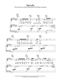 page one of Security (Piano, Vocal & Guitar Chords)