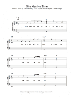 page one of She Has No Time (Piano Solo)