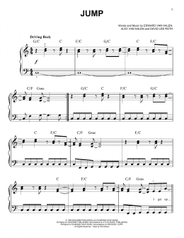 page one of Jump (Very Easy Piano)