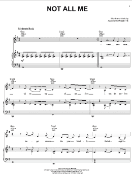 page one of Not All Me (Piano, Vocal & Guitar Chords (Right-Hand Melody))