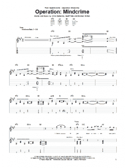 page one of Operation: Mindcrime (Guitar Tab)
