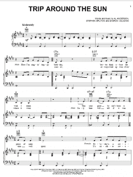 page one of Trip Around The Sun (Piano, Vocal & Guitar Chords (Right-Hand Melody))