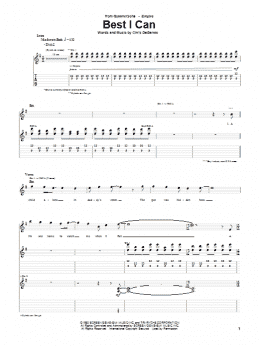 page one of Best I Can (Guitar Tab)