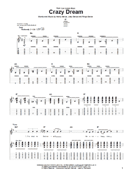 page one of Crazy Dream (Guitar Tab)
