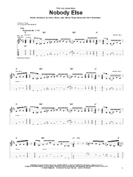page one of Nobody Else (Guitar Tab)
