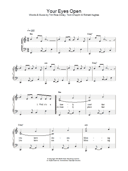 page one of Your Eyes Open (Piano Solo)