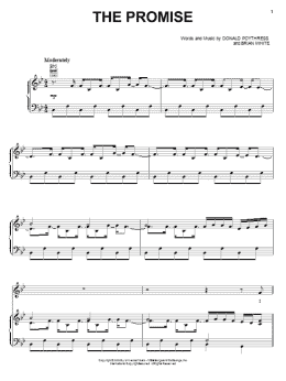 page one of The Promise (Piano, Vocal & Guitar Chords (Right-Hand Melody))