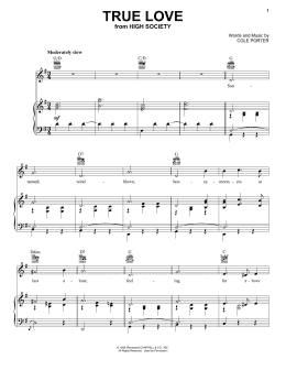 page one of True Love (Piano, Vocal & Guitar Chords (Right-Hand Melody))