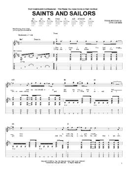 page one of Saints And Sailors (Guitar Tab)