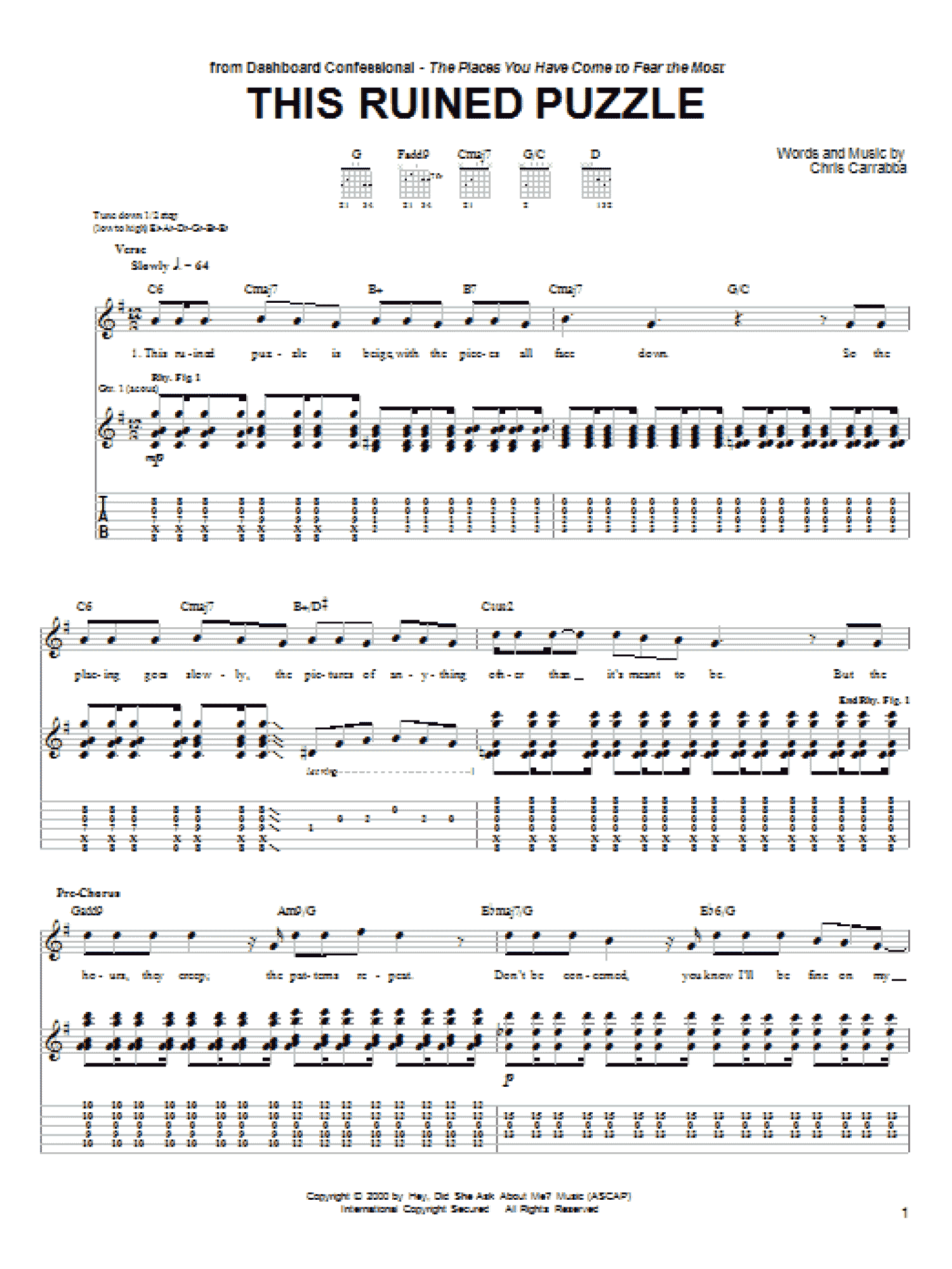 This Ruined Puzzle (Guitar Tab)