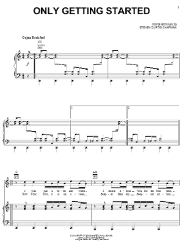 page one of Only Getting Started (Piano, Vocal & Guitar Chords (Right-Hand Melody))