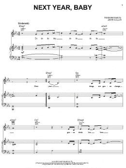 page one of Next Year, Baby (Piano, Vocal & Guitar Chords (Right-Hand Melody))