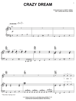 page one of Crazy Dream (Piano, Vocal & Guitar Chords (Right-Hand Melody))