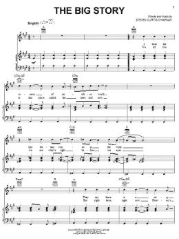 page one of The Big Story (Piano, Vocal & Guitar Chords (Right-Hand Melody))
