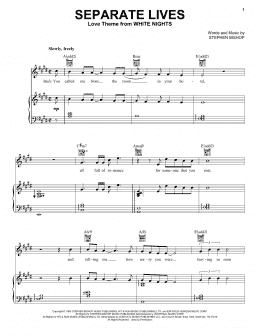 page one of Separate Lives (Piano, Vocal & Guitar Chords (Right-Hand Melody))