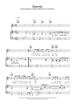 page one of Eternity (Piano, Vocal & Guitar Chords)