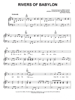 page one of Rivers Of Babylon (Piano, Vocal & Guitar Chords (Right-Hand Melody))
