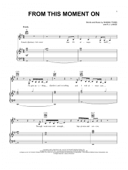 page one of From This Moment On (Piano, Vocal & Guitar Chords (Right-Hand Melody))