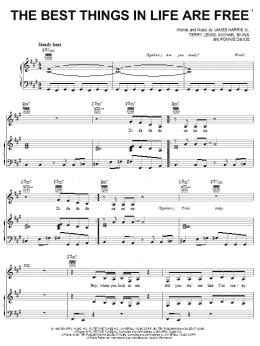 page one of The Best Things In Life Are Free (Piano, Vocal & Guitar Chords (Right-Hand Melody))