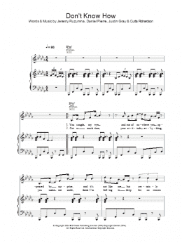 page one of Don't Know How (Piano, Vocal & Guitar Chords)