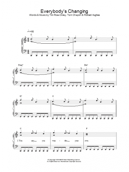 page one of Everybody's Changing (Piano Solo)
