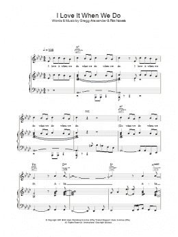 page one of I Love It When We Do (Piano, Vocal & Guitar Chords)