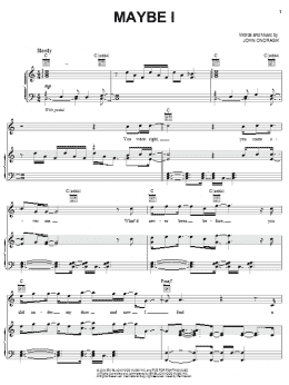 page one of Maybe I (Piano, Vocal & Guitar Chords (Right-Hand Melody))