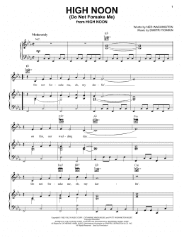 page one of High Noon (Do Not Forsake Me) (Piano, Vocal & Guitar Chords (Right-Hand Melody))