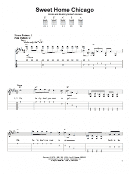 page one of Sweet Home Chicago (Easy Guitar Tab)