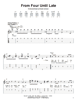 page one of From Four Until Late (Easy Guitar Tab)