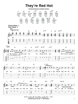 page one of They're Red Hot (Easy Guitar Tab)
