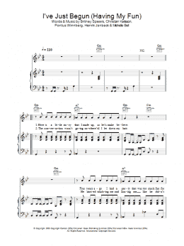 page one of I've Just Begun (Having My Fun) (Piano, Vocal & Guitar Chords)