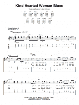 page one of Kind Hearted Woman Blues (Easy Guitar Tab)