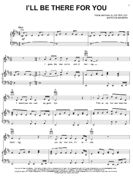 page one of I'll Be There For You (Piano, Vocal & Guitar Chords (Right-Hand Melody))