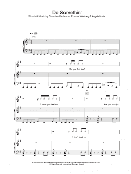 page one of Do Somethin' (Piano, Vocal & Guitar Chords)